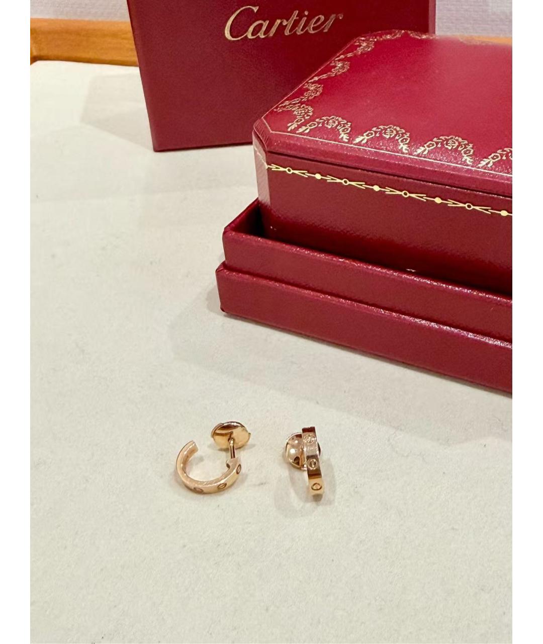 CARTIER Золотые серьги из розового золота, фото 4