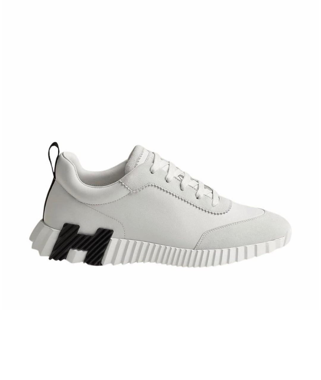 HERMES Белые кожаные низкие кроссовки / кеды, фото 9