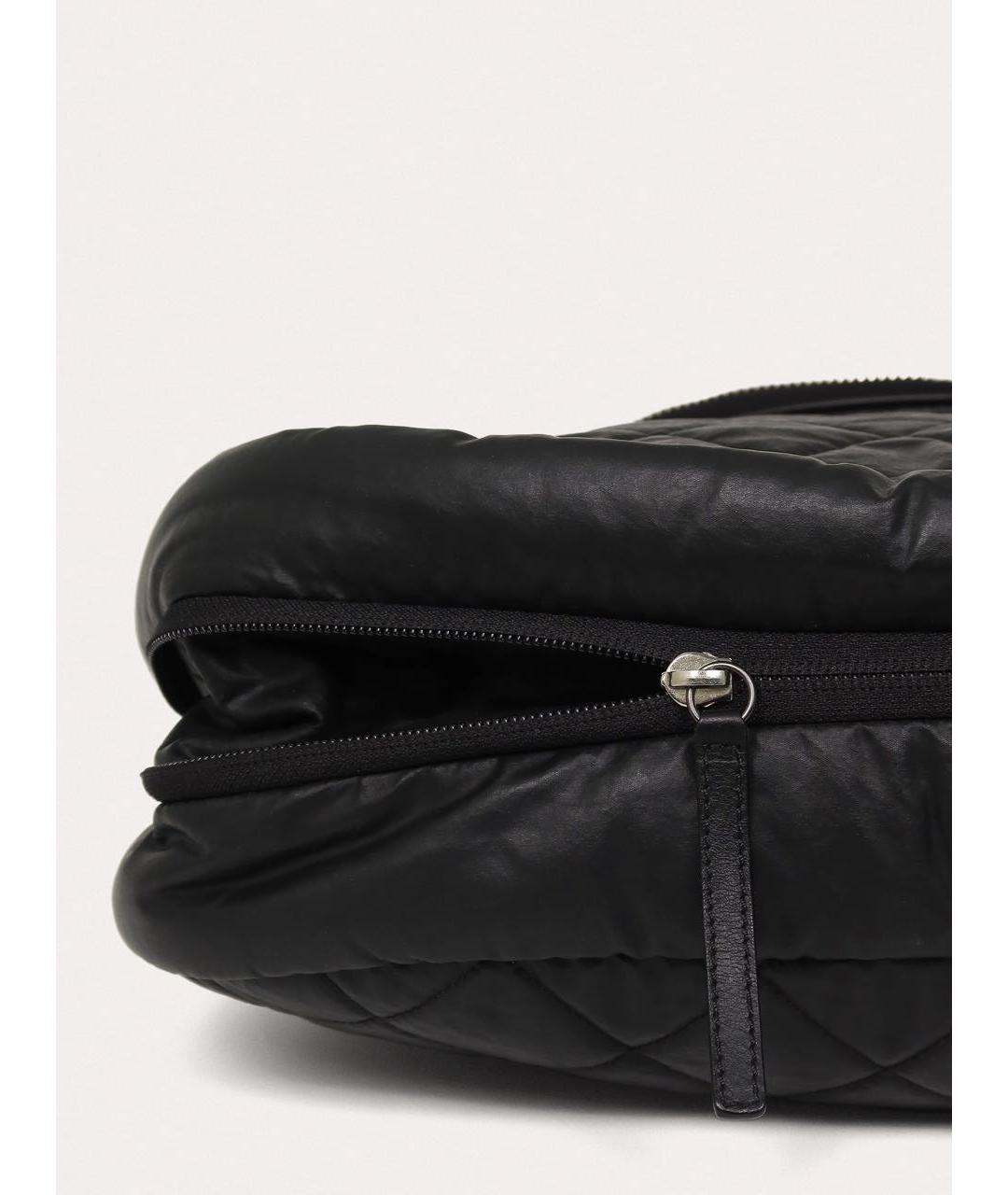 CHANEL Черная кожаная сумка через плечо, фото 6