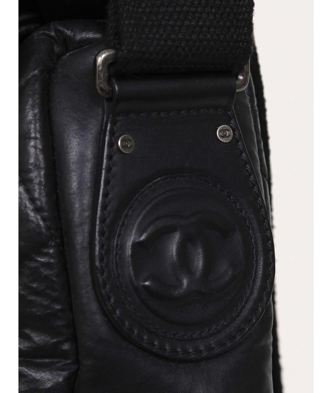 CHANEL Черная кожаная сумка через плечо, фото 7