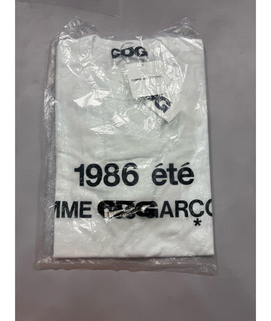 COMME DES GARÇONS Белая хлопковая футболка, фото 8