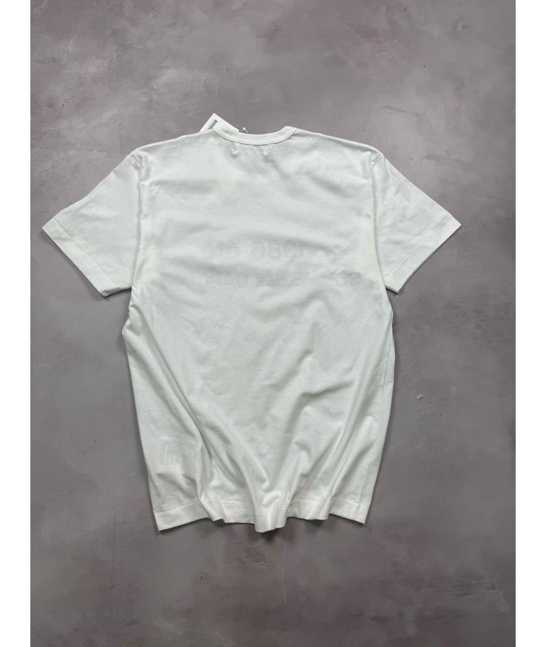 COMME DES GARÇONS Белая хлопковая футболка, фото 3