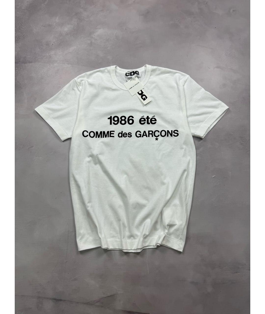 COMME DES GARÇONS Белая хлопковая футболка, фото 9