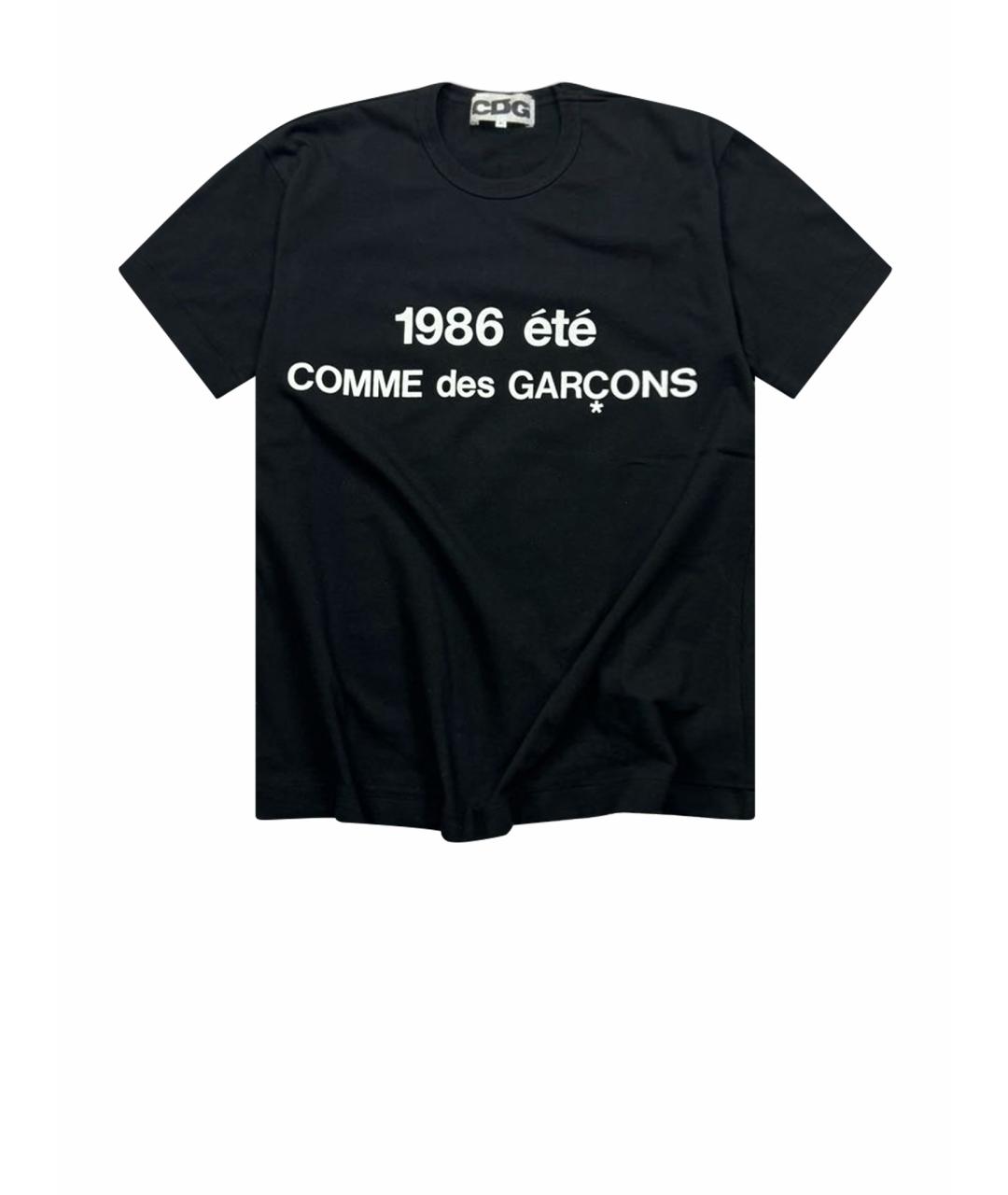 COMME DES GARÇONS Черная хлопковая футболка, фото 1