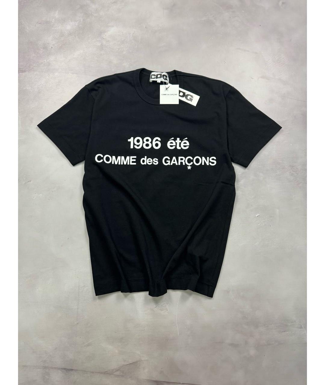 COMME DES GARÇONS Черная хлопковая футболка, фото 9