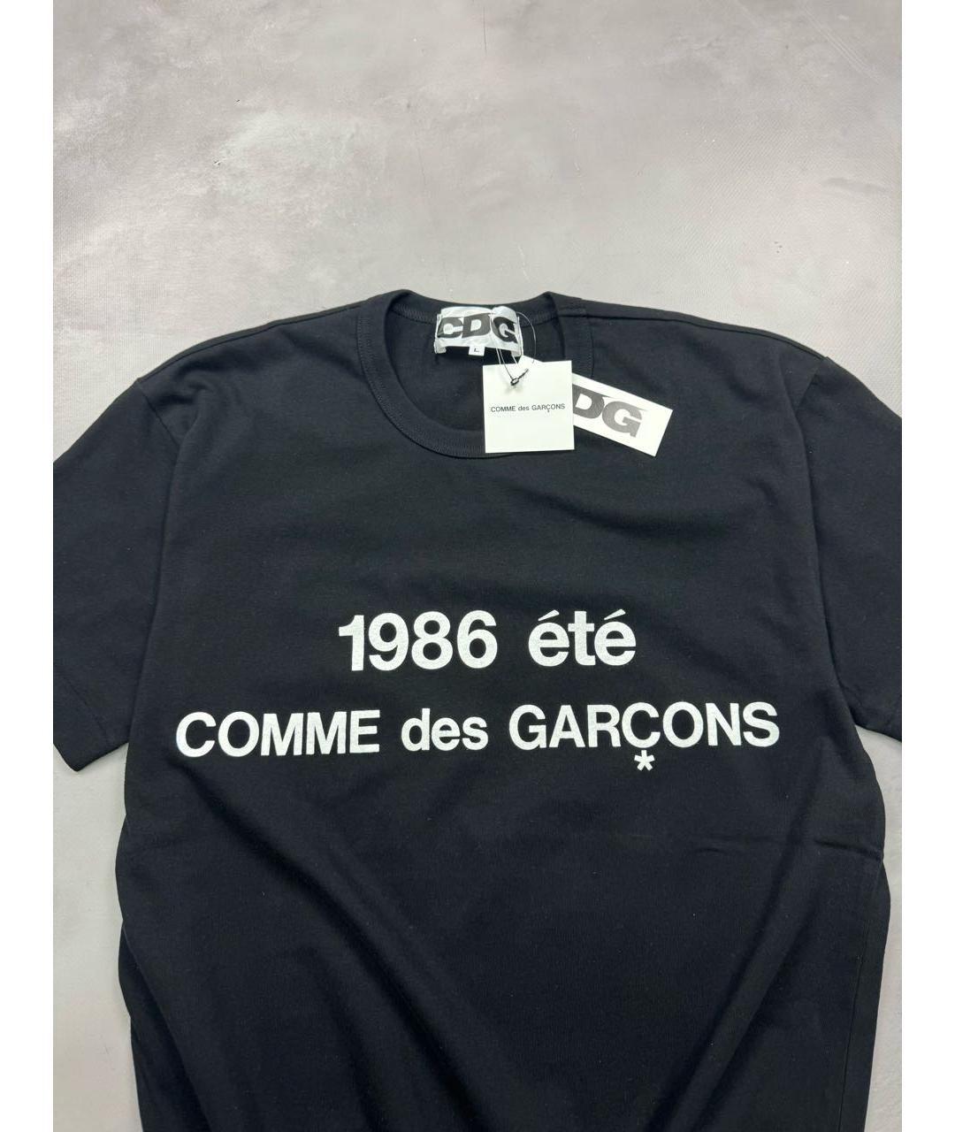 COMME DES GARÇONS Черная хлопковая футболка, фото 2
