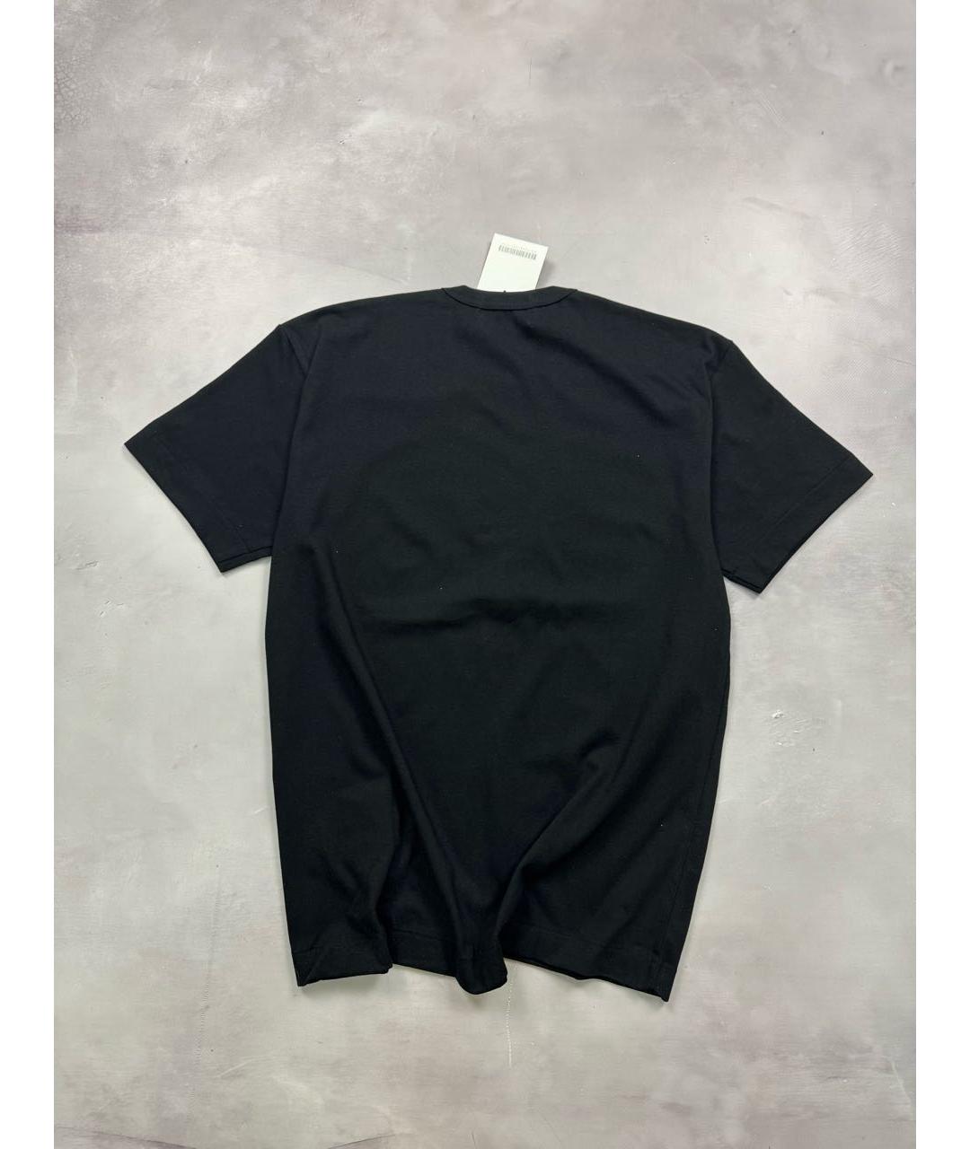 COMME DES GARÇONS Черная хлопковая футболка, фото 3