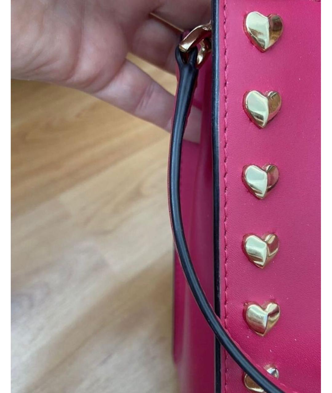 MICHAEL KORS Фуксия кожаная сумка с короткими ручками, фото 8