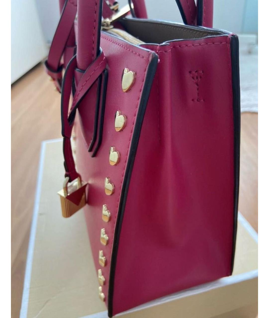 MICHAEL KORS Фуксия кожаная сумка с короткими ручками, фото 2