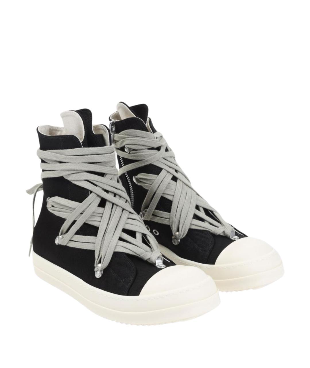 RICK OWENS DRKSHDW Черные высокие кроссовки / кеды, фото 3