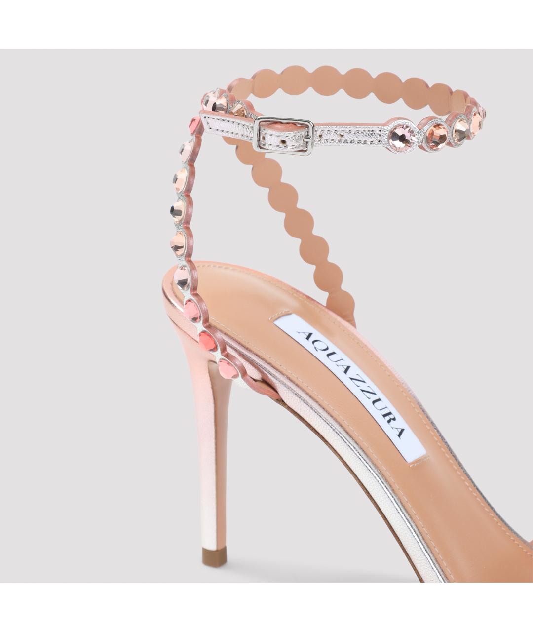 AQUAZZURA Мульти кожаные босоножки, фото 3