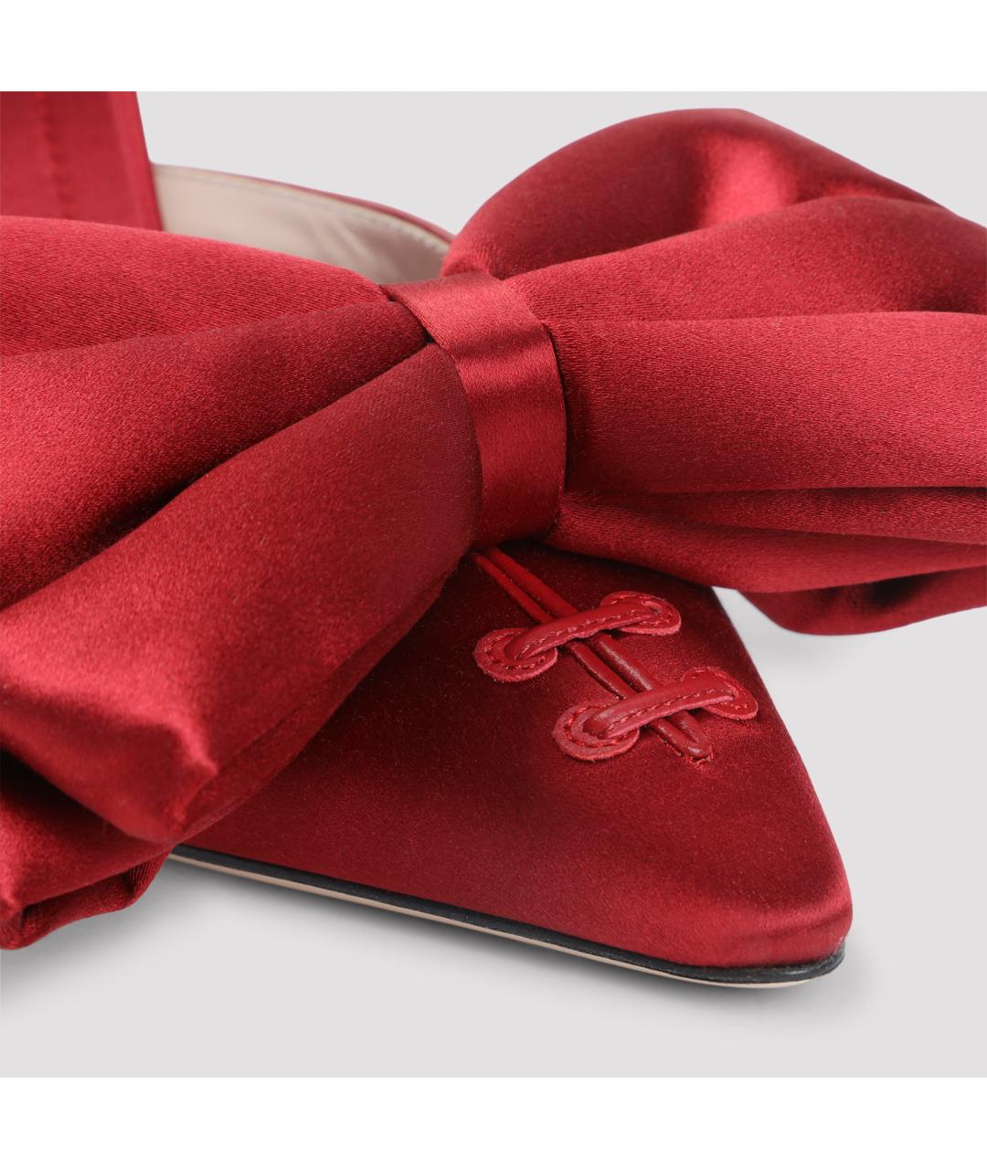 VALENTINO Красные текстильные мюли, фото 4