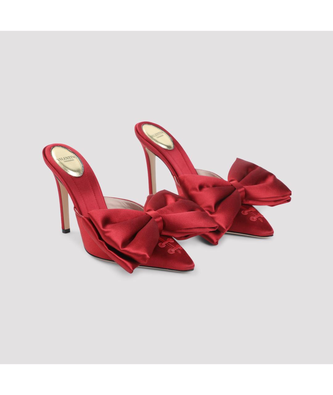 VALENTINO Красные текстильные мюли, фото 3