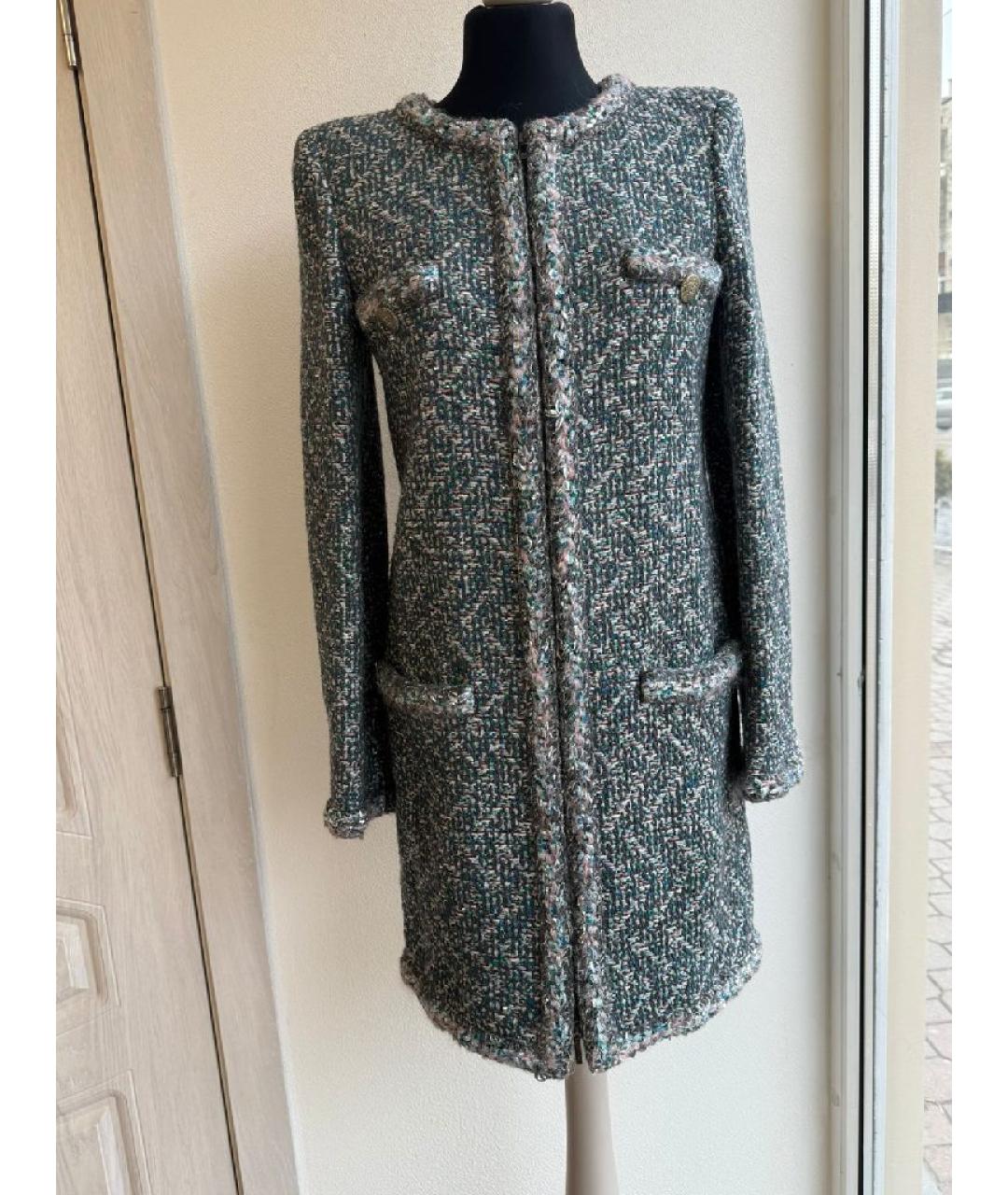 CHANEL Мульти твидовое пальто, фото 10