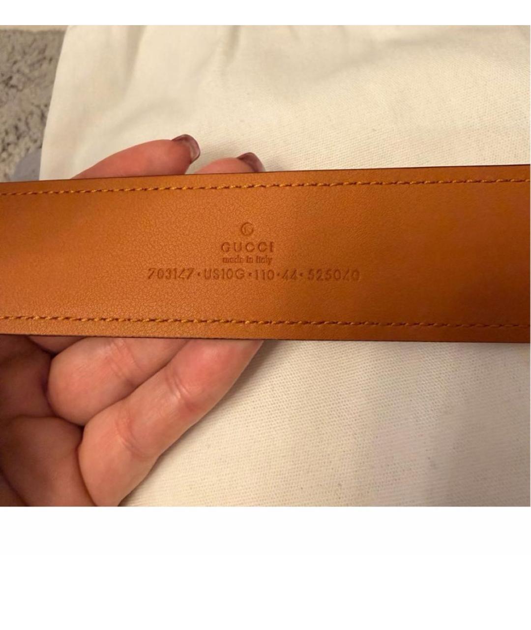 GUCCI Коричневый кожаный ремень, фото 2