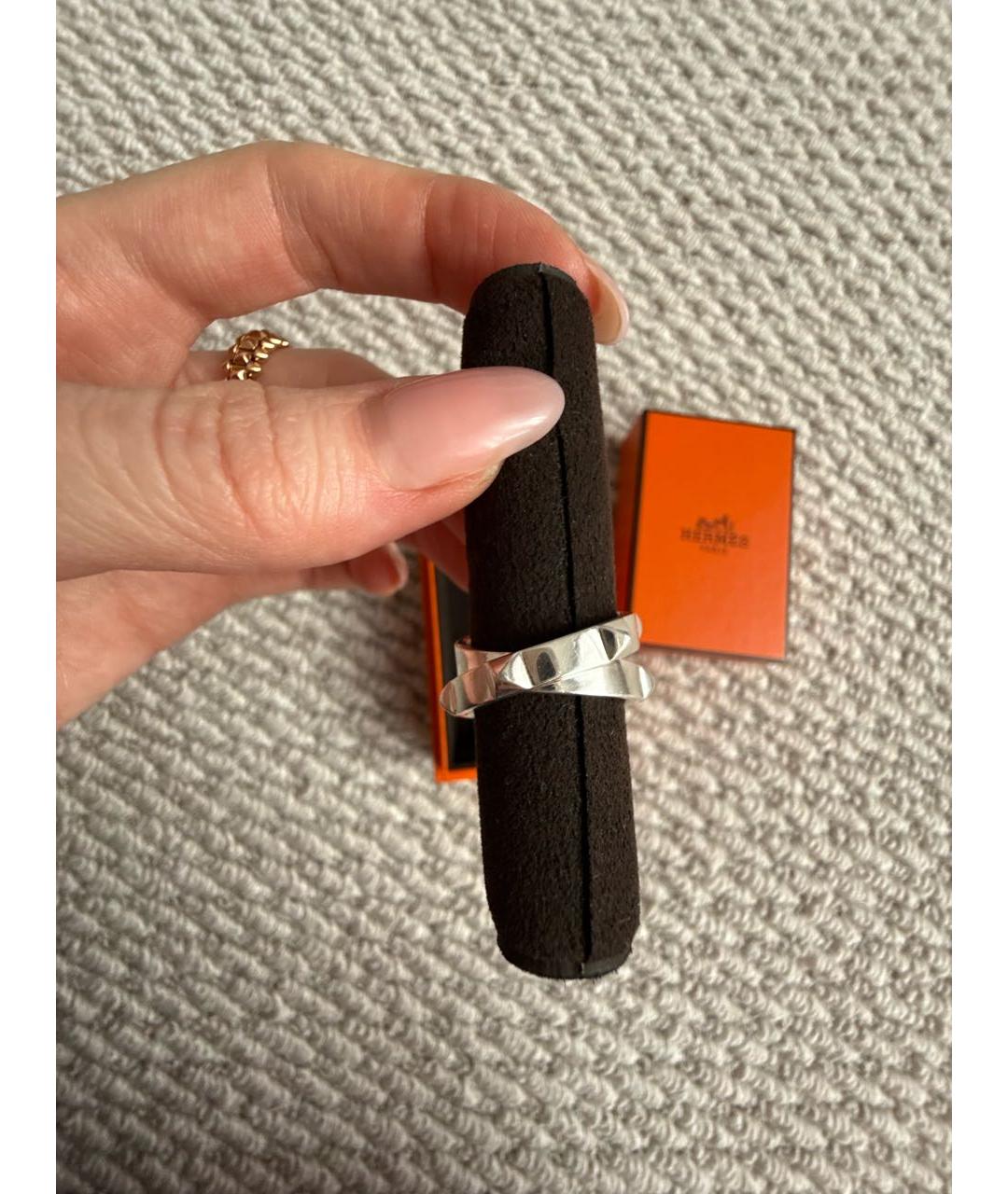 HERMES Серебряное серебряное кольцо, фото 2