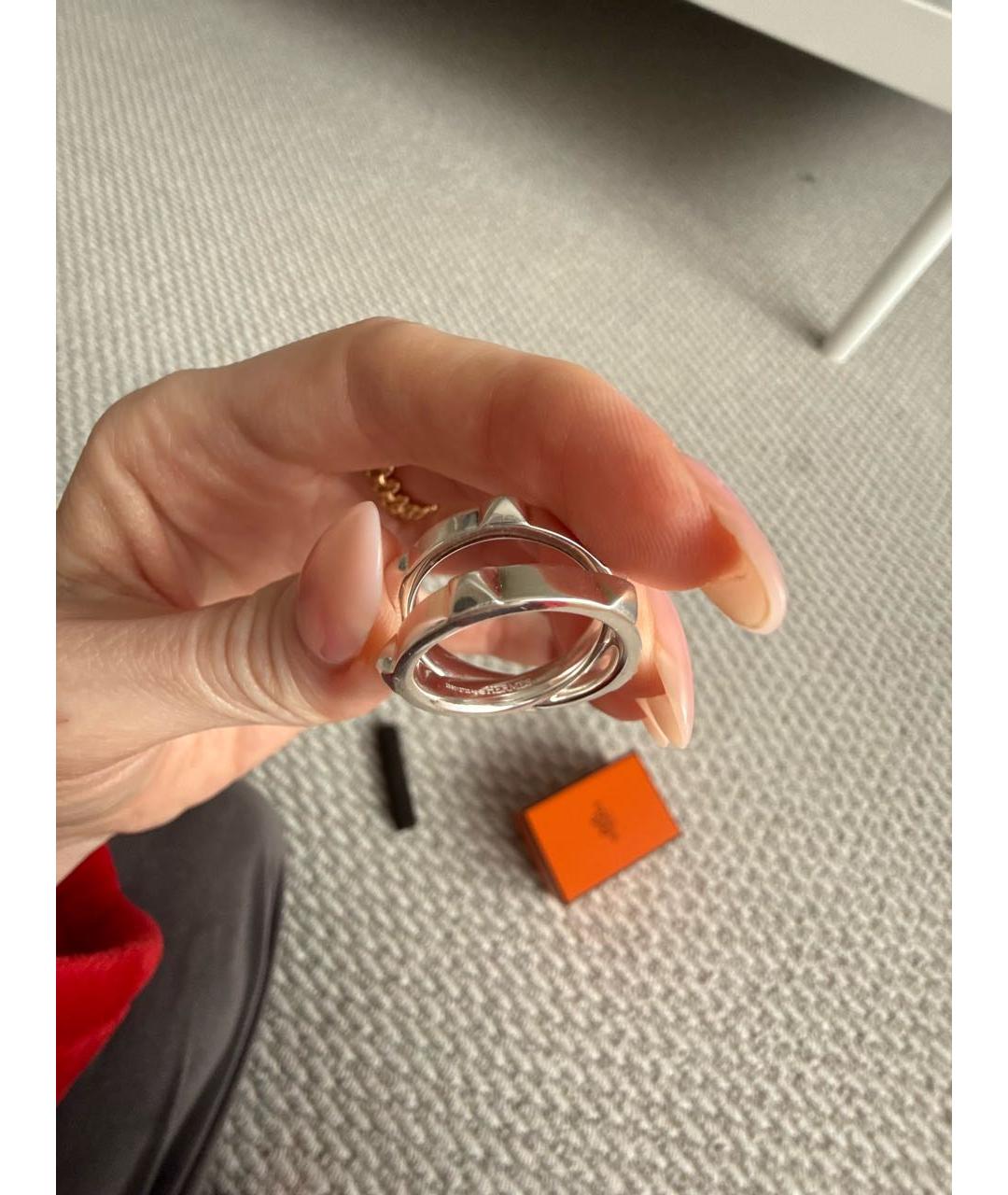 HERMES Серебряное серебряное кольцо, фото 6