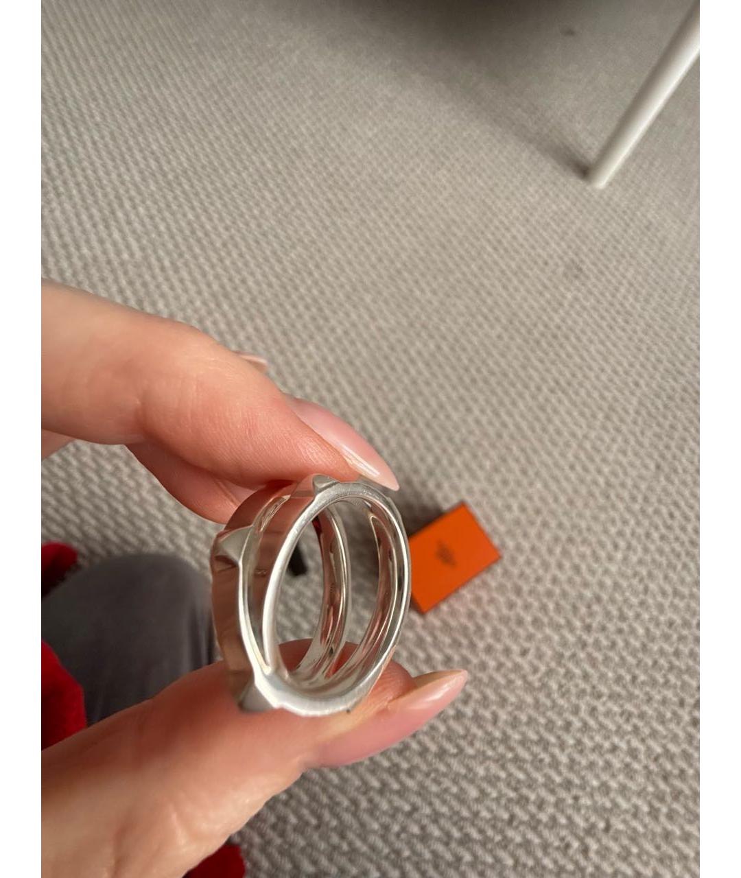 HERMES Серебряное серебряное кольцо, фото 7