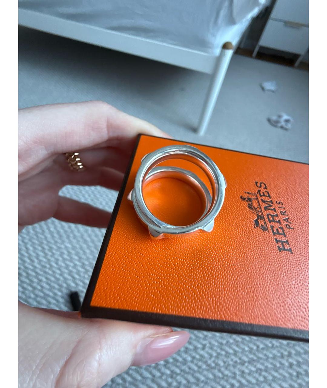 HERMES Серебряное серебряное кольцо, фото 3