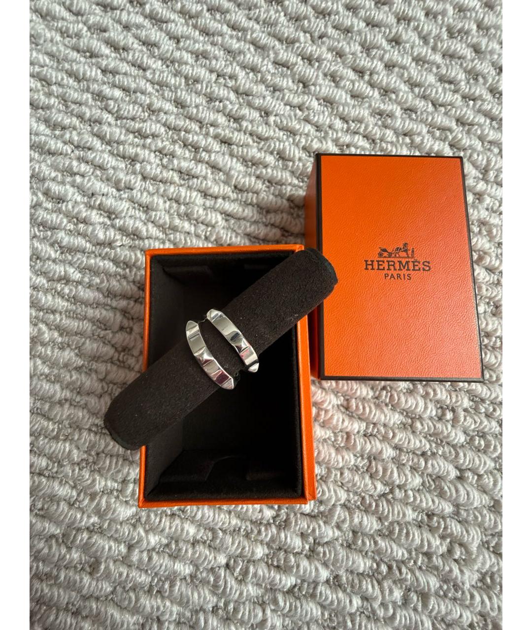 HERMES Серебряное серебряное кольцо, фото 9