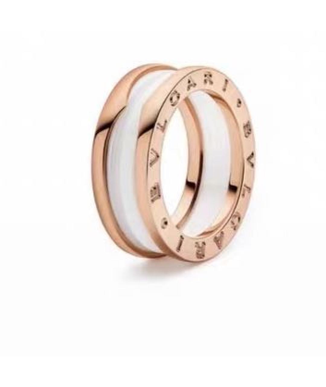 BVLGARI Белое кольцо из розового золота, фото 1