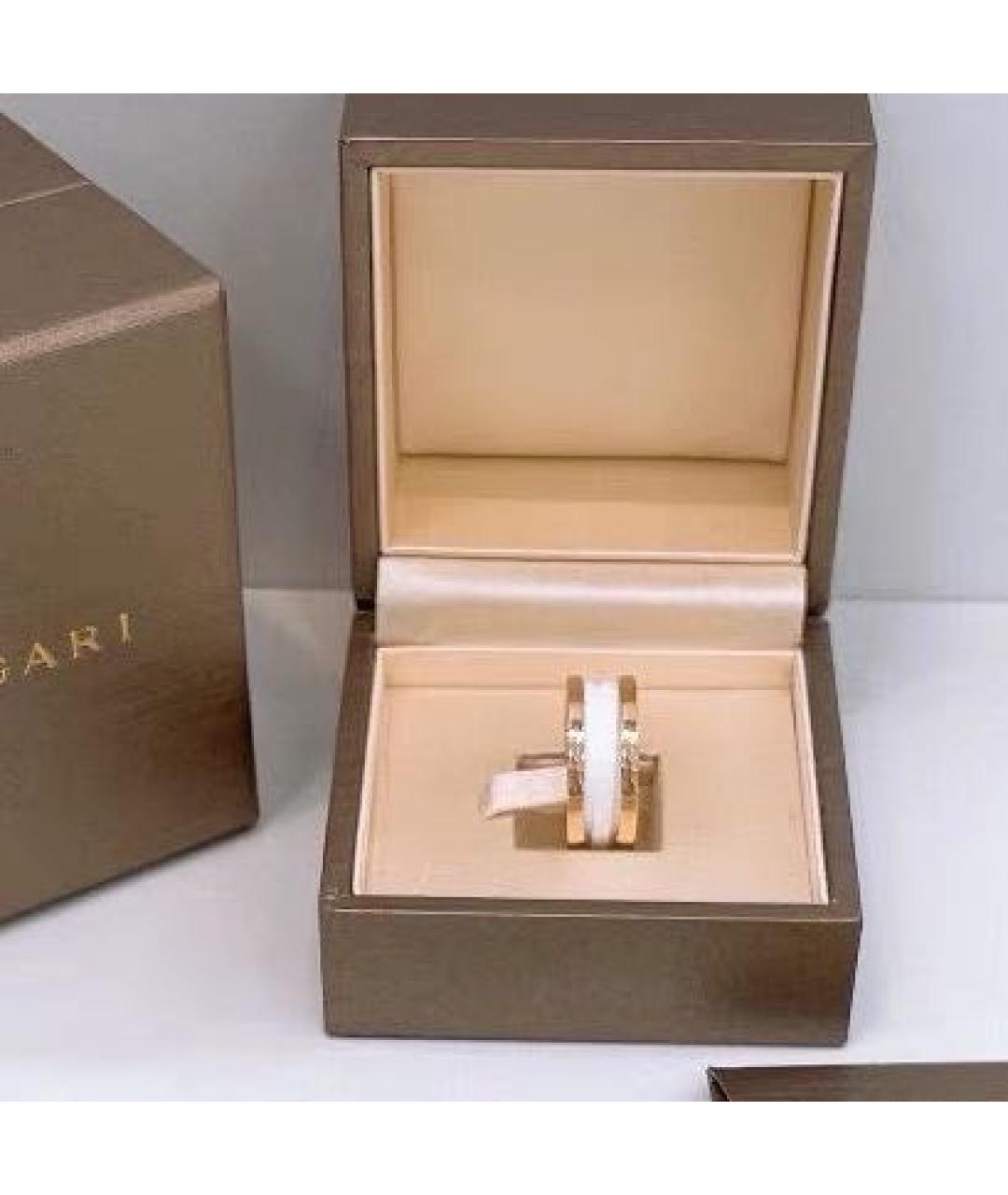 BVLGARI Белое кольцо из розового золота, фото 3