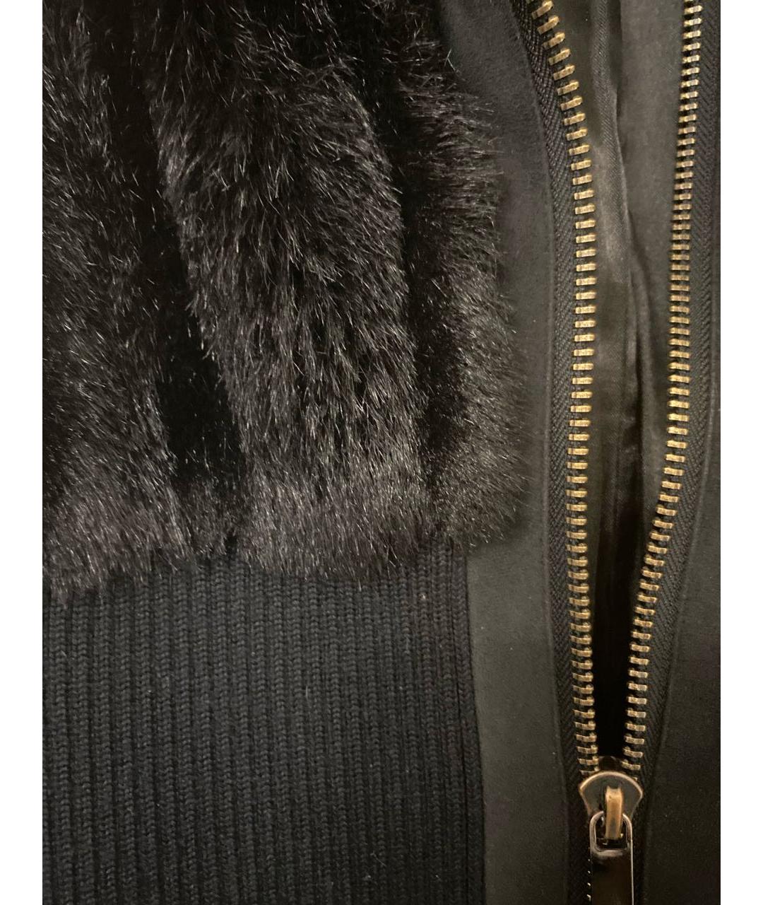 EMPORIO ARMANI Черная меховая шуба, фото 4