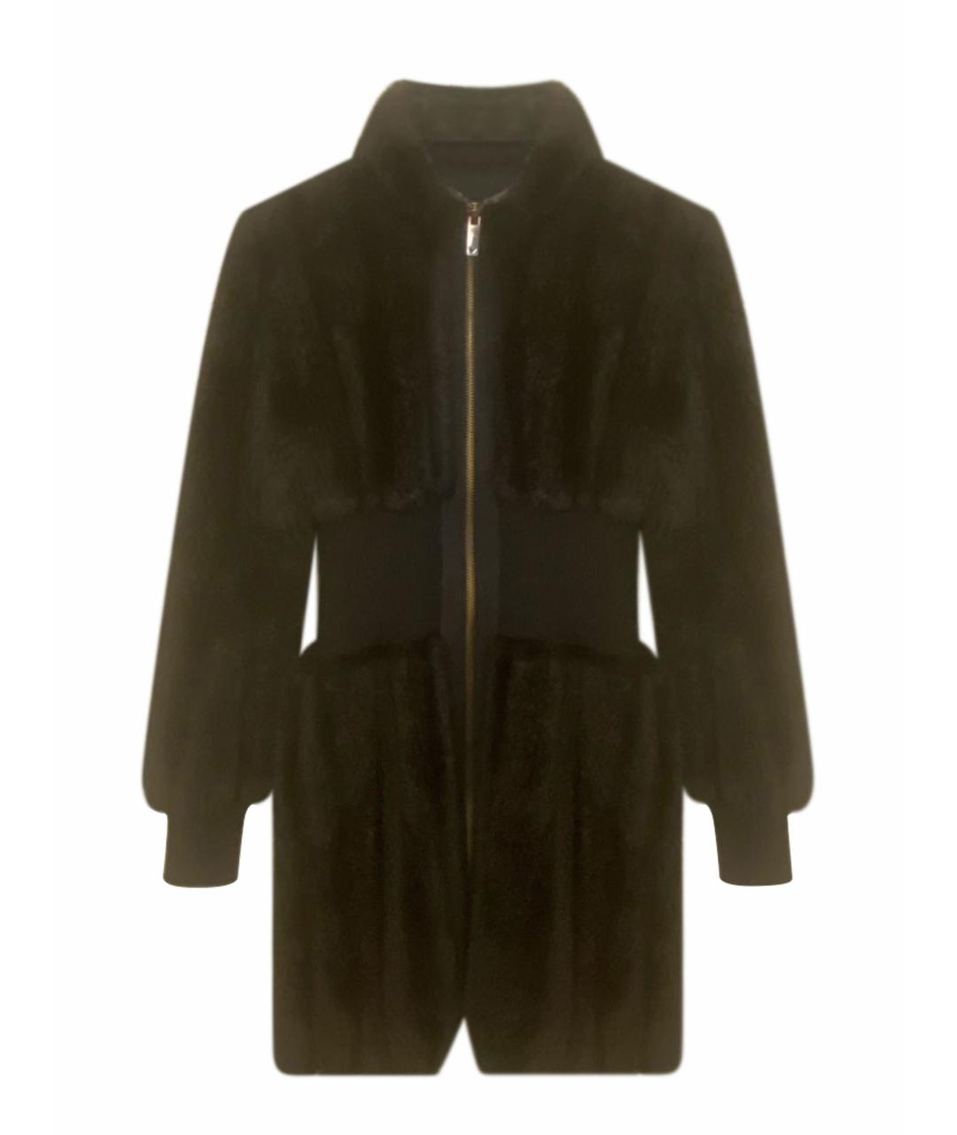 EMPORIO ARMANI Черная меховая шуба, фото 1