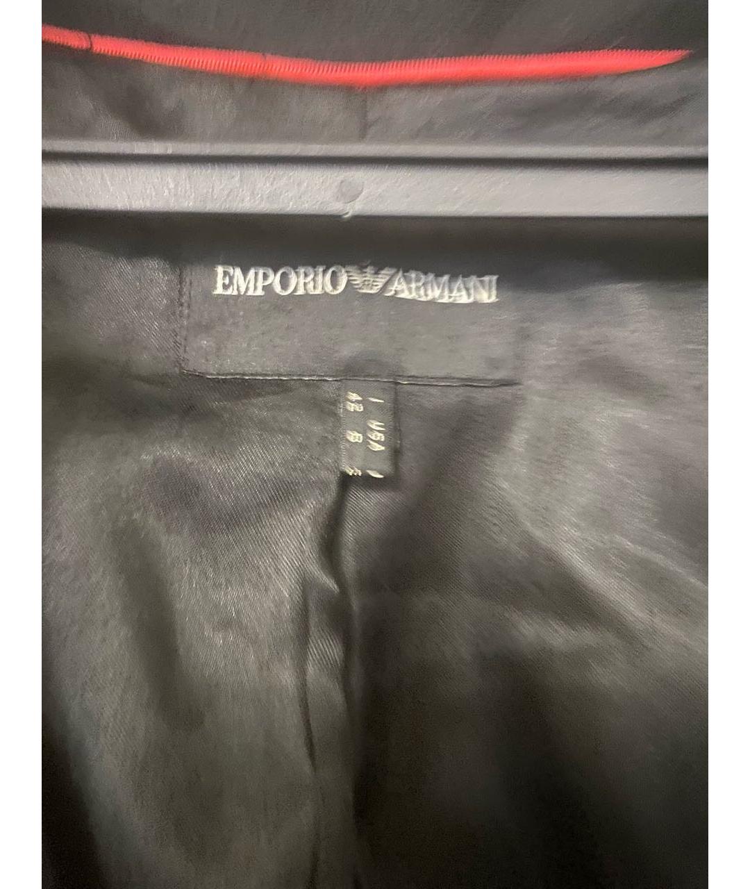 EMPORIO ARMANI Черная меховая шуба, фото 3