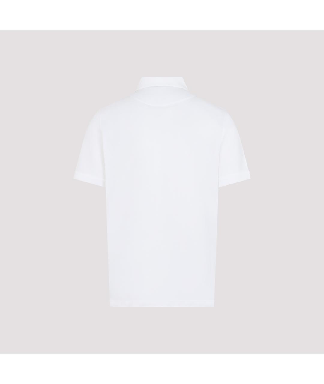 KITON Белое хлопковое поло с коротким рукавом, фото 2
