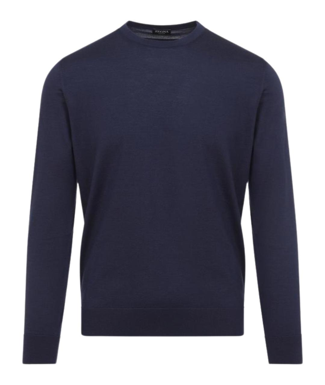 ZEGNA Синий кашемировый джемпер / свитер, фото 1