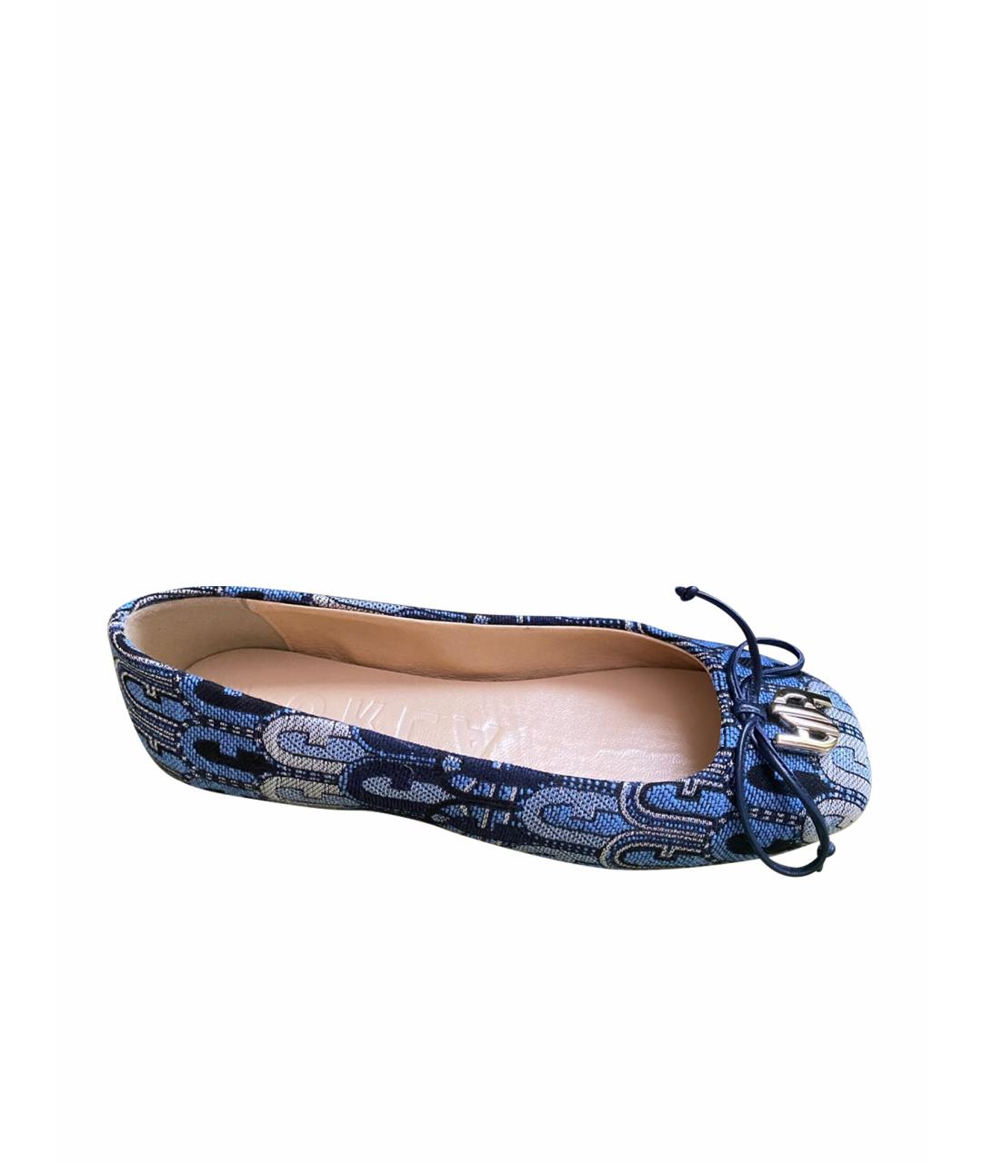 FURLA Синие текстильные балетки, фото 1
