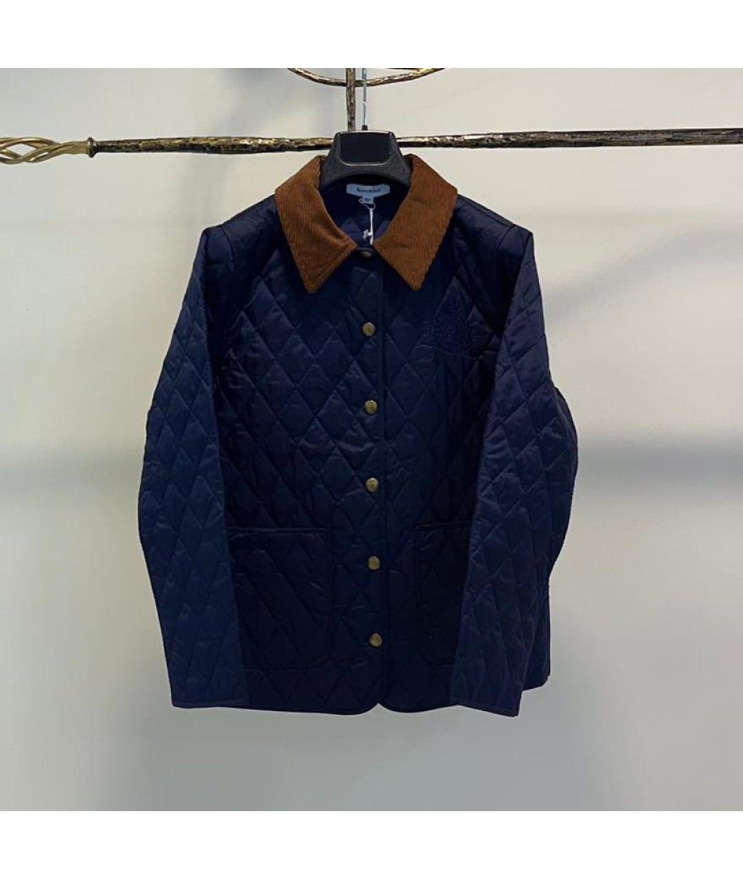 SPORTY AND RICH Темно-синяя полиэстеровая куртка, фото 6