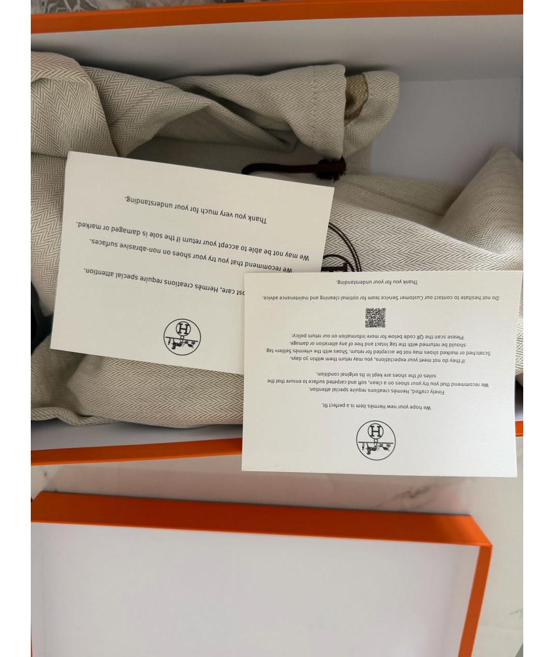 HERMES Черные кожаные кроссовки, фото 5