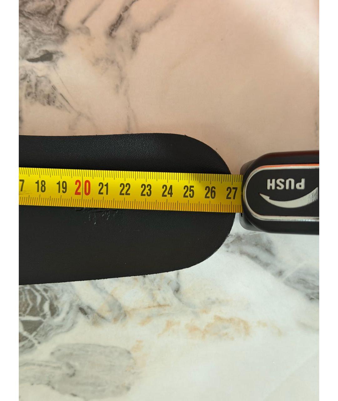 HERMES Черные кожаные кроссовки, фото 4