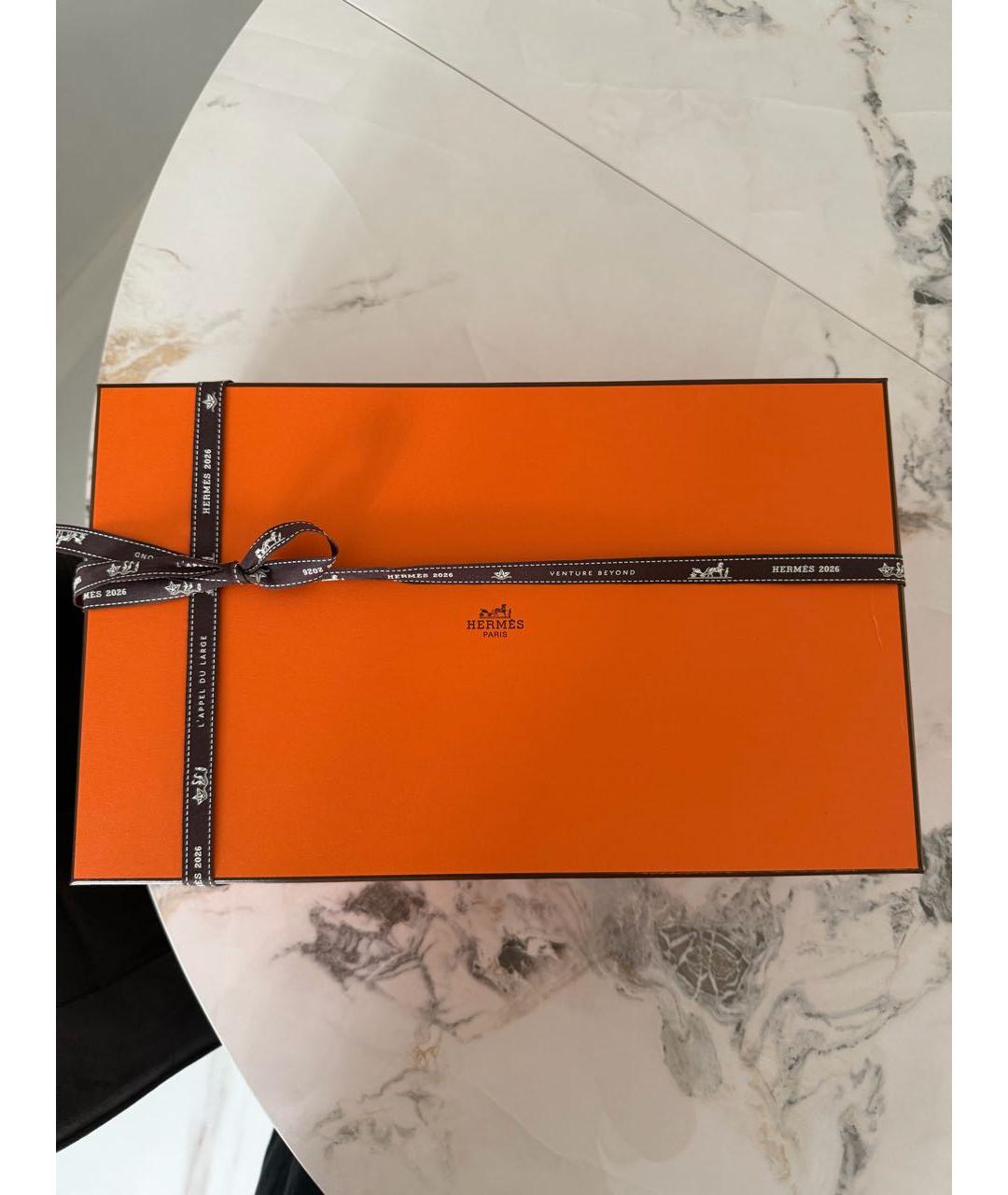 HERMES Черные кожаные кроссовки, фото 3