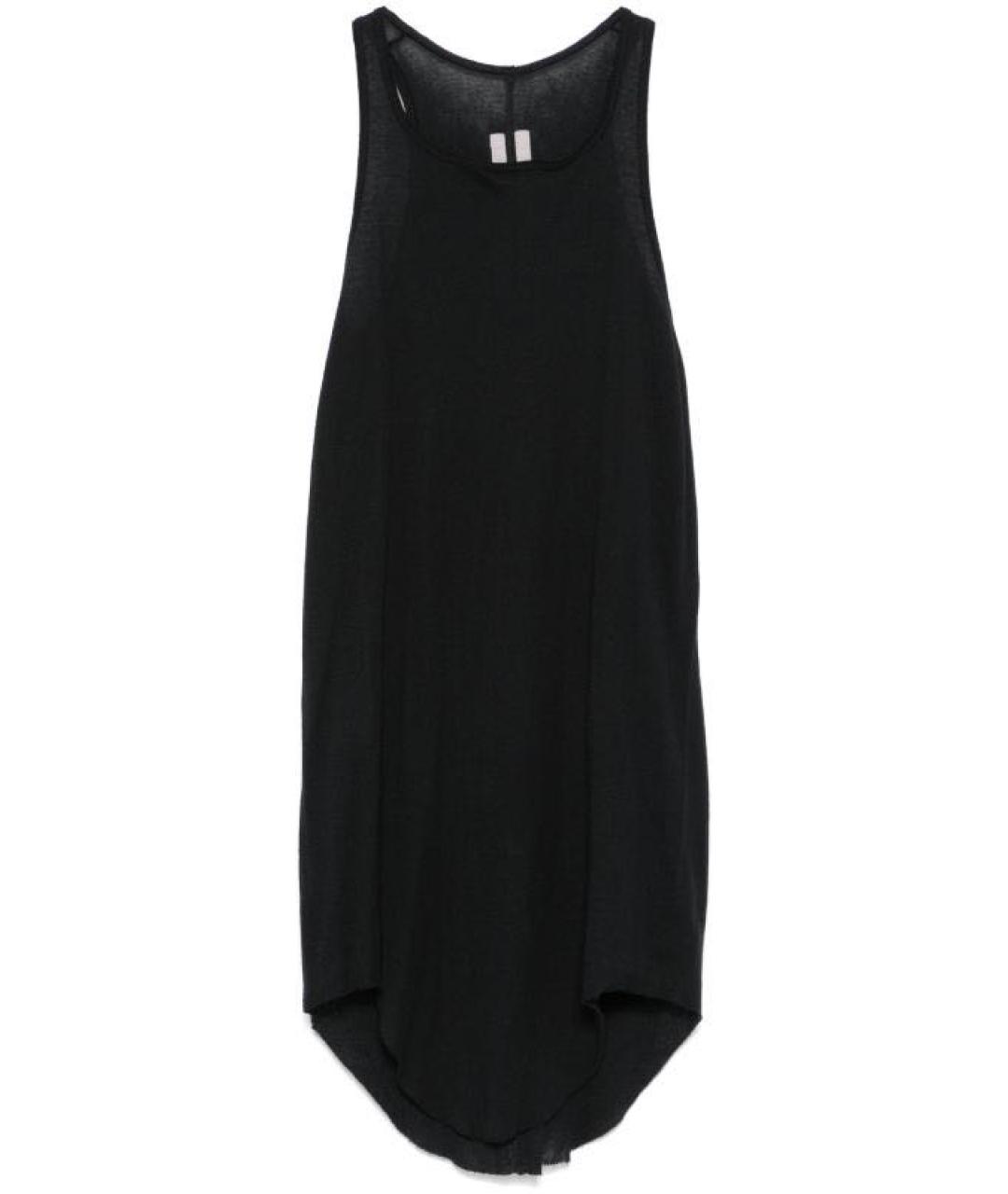 RICK OWENS Черная хлопковая майка, фото 6