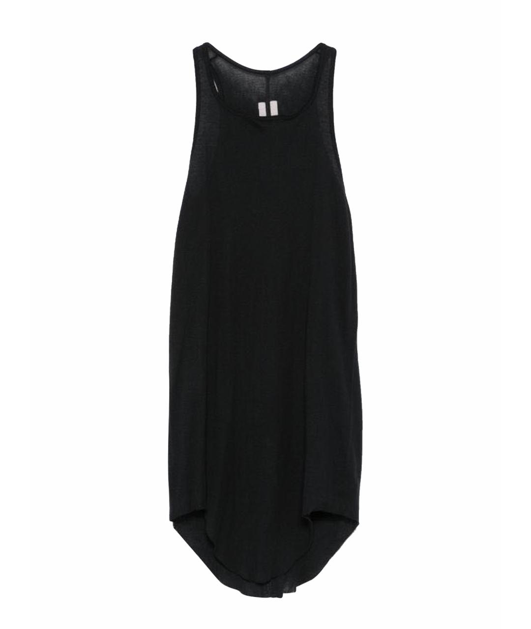 RICK OWENS Черная хлопковая майка, фото 1