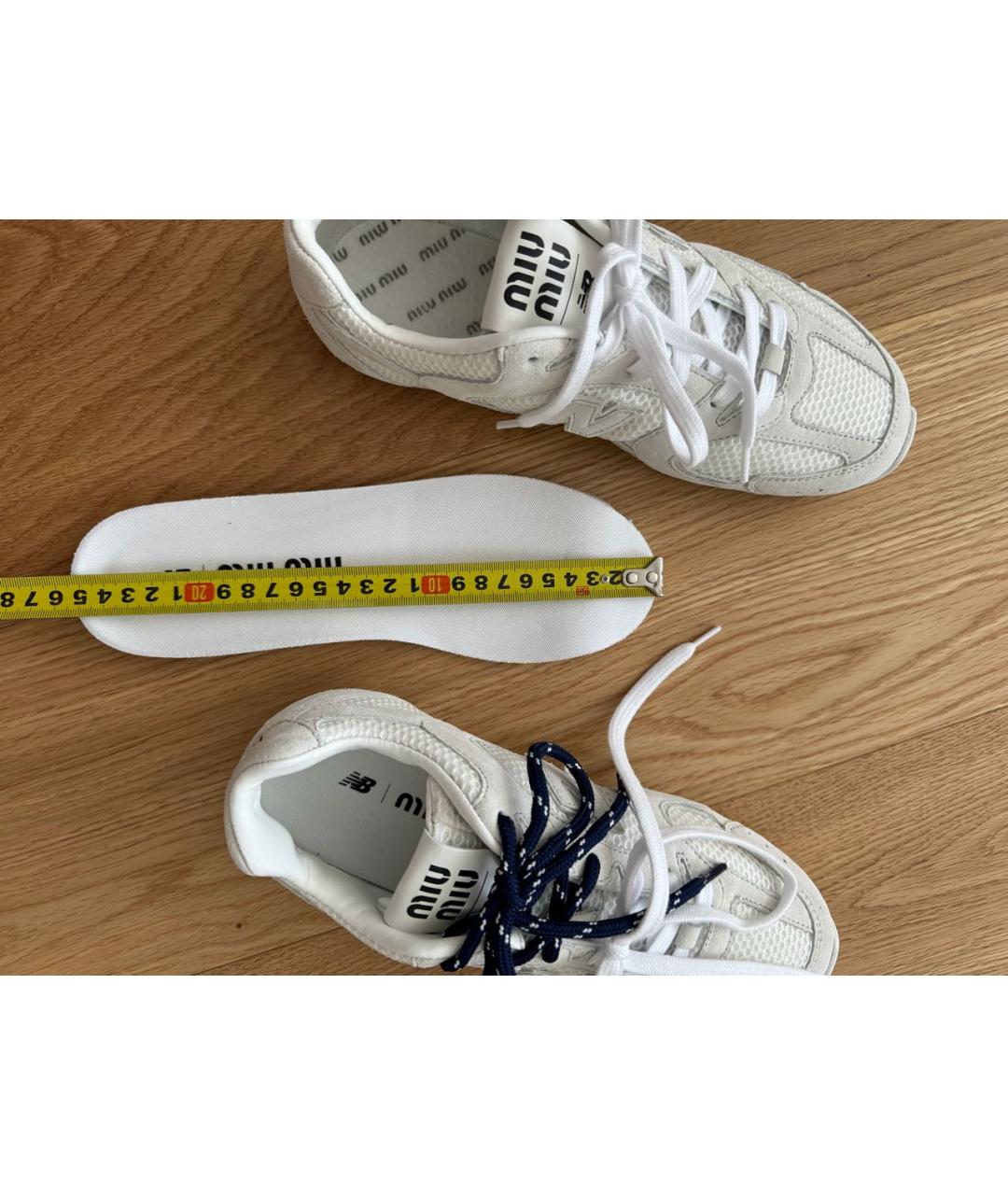 MIU MIU Белые замшевые кеды, фото 7