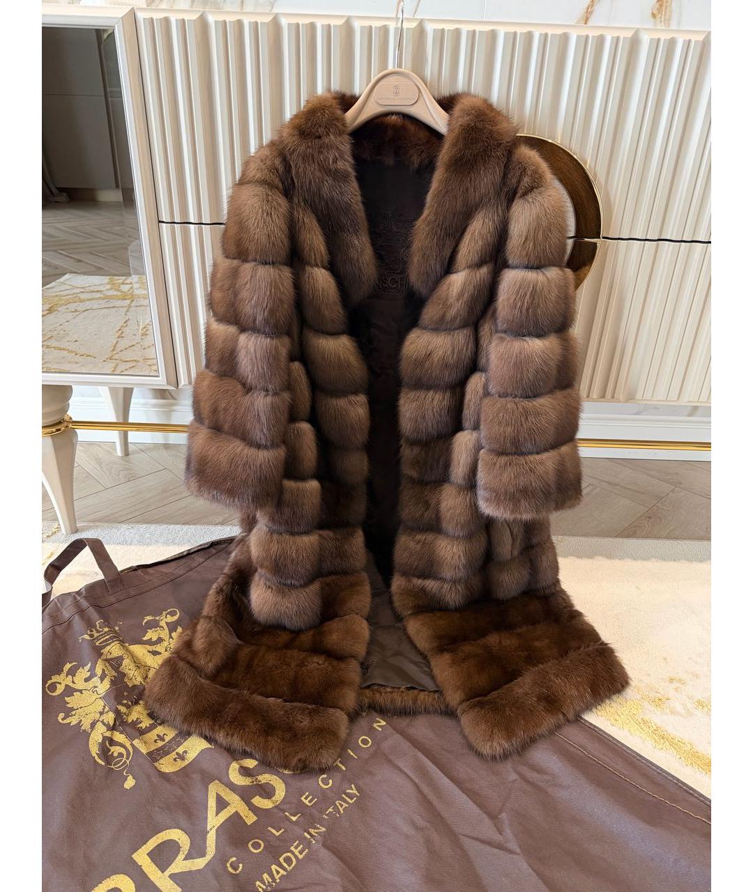 BRASCHI Коричневая меховая шуба, фото 5