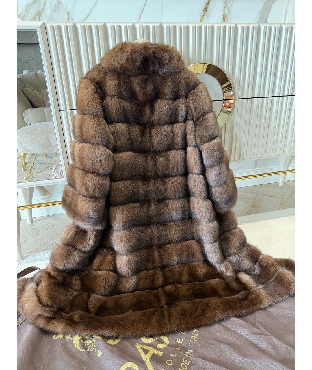 BRASCHI Коричневая меховая шуба, фото 2
