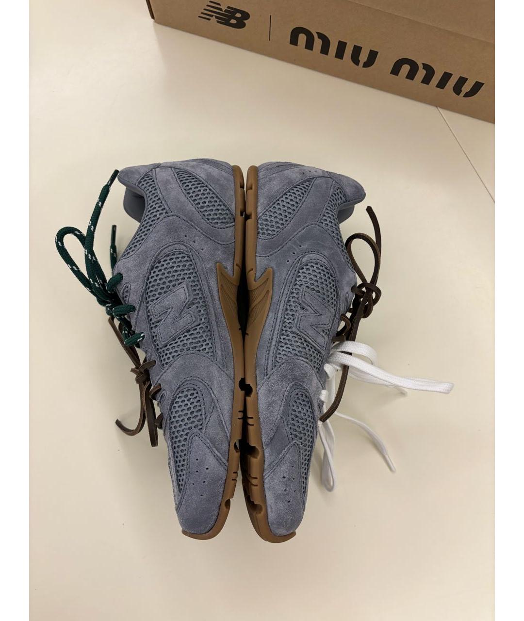 MIU MIU Голубые замшевые кеды, фото 4