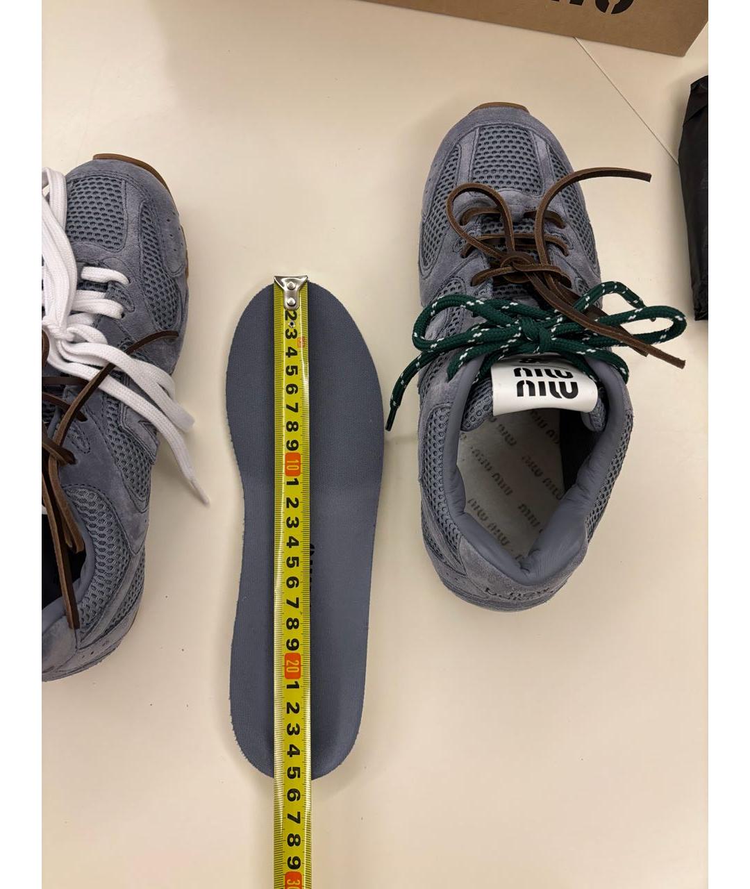 MIU MIU Голубые замшевые кеды, фото 7