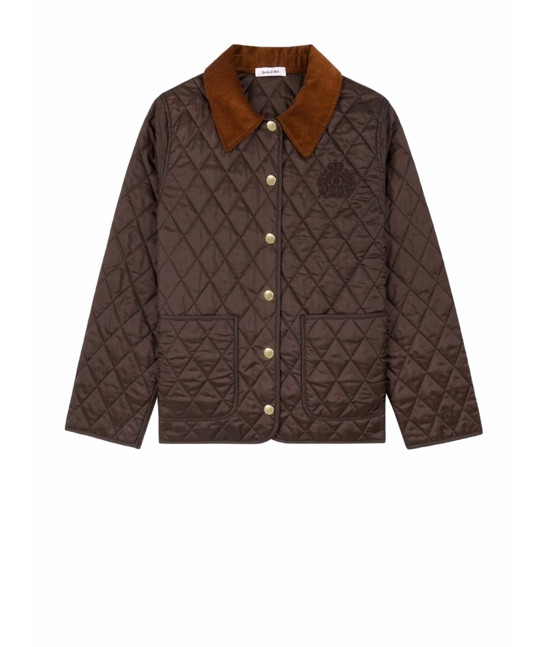 SPORTY AND RICH Коричневая полиэстеровая куртка, фото 1