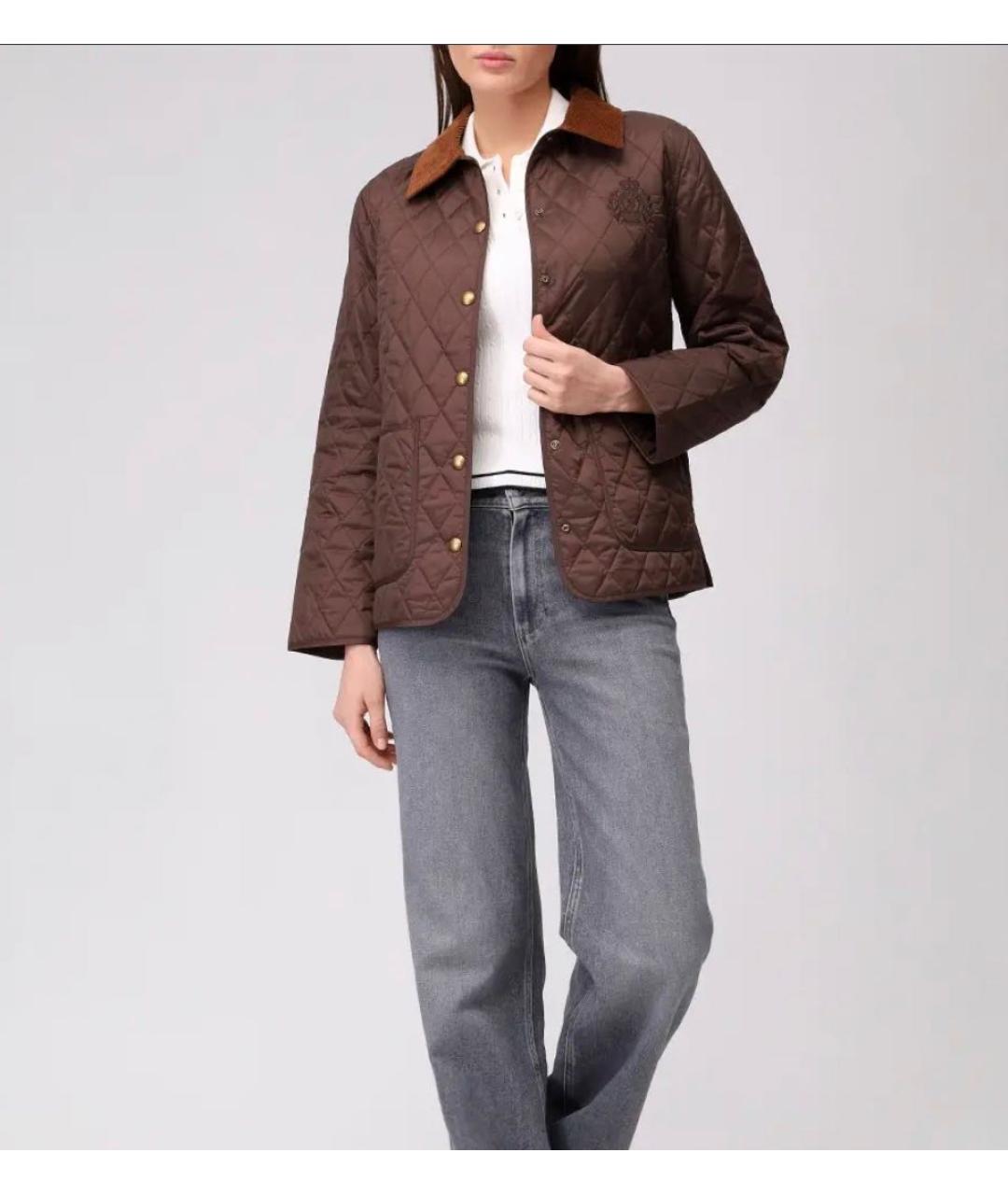 SPORTY AND RICH Коричневая полиэстеровая куртка, фото 5
