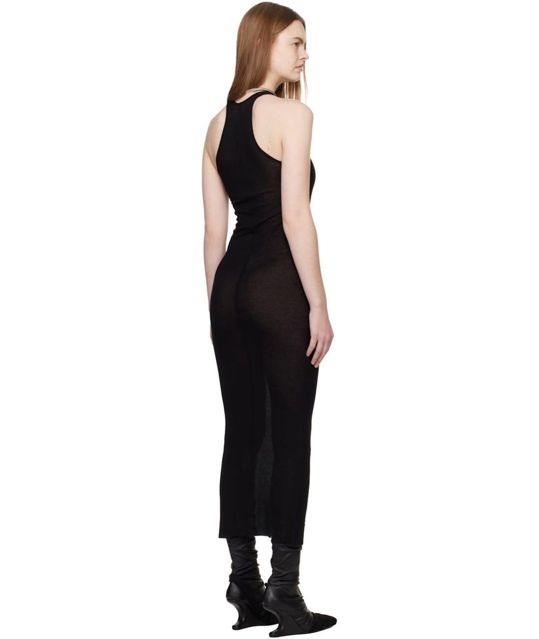 RICK OWENS Черное вискозное повседневное платье, фото 4