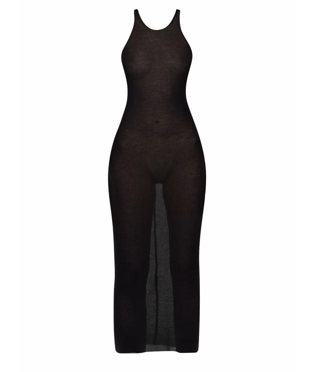 RICK OWENS Черное вискозное повседневное платье, фото 1