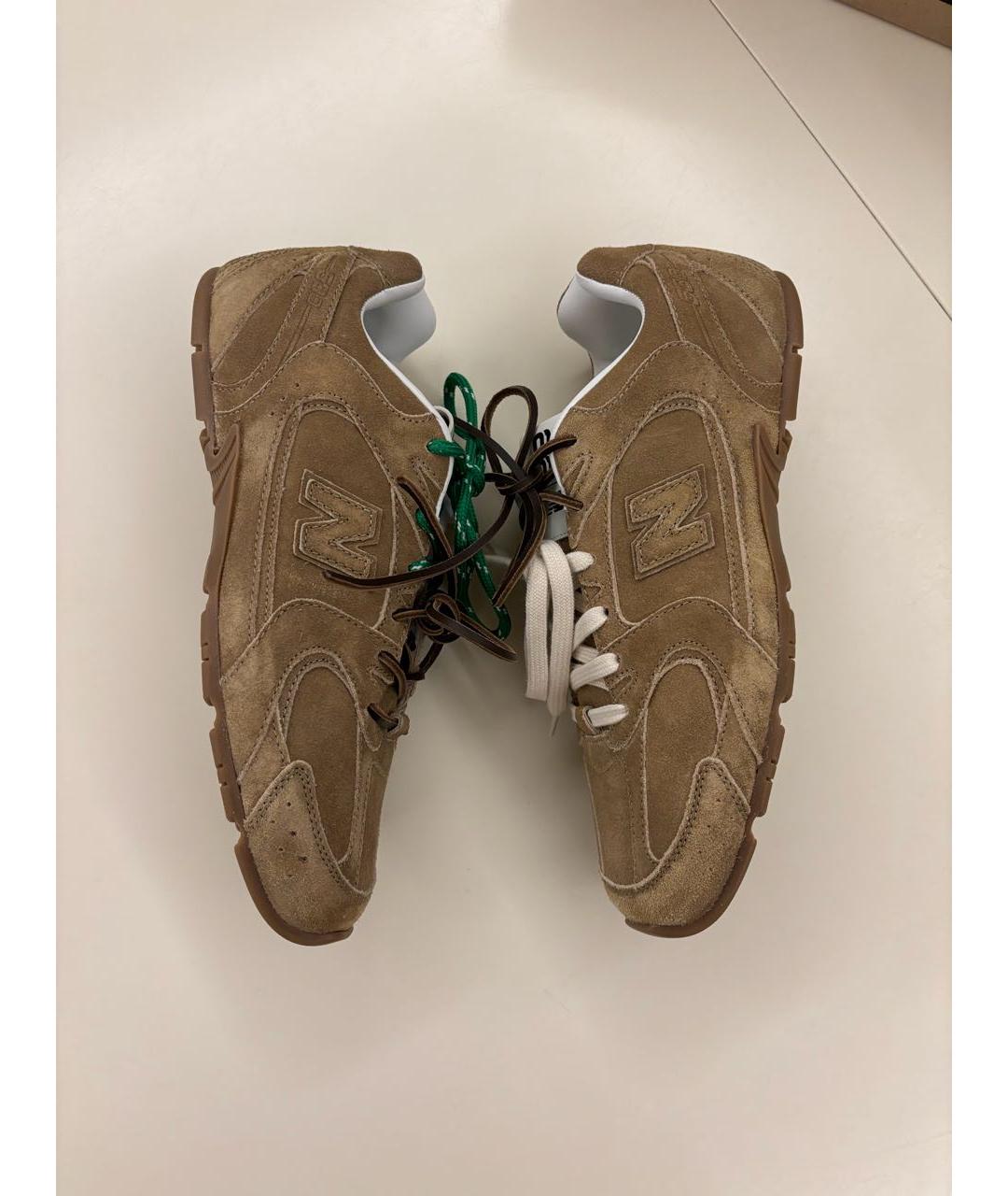 MIU MIU Бежевые замшевые кеды, фото 5