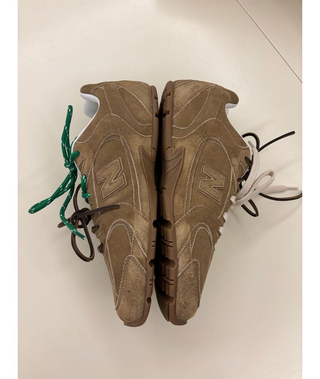 MIU MIU Бежевые замшевые кеды, фото 9