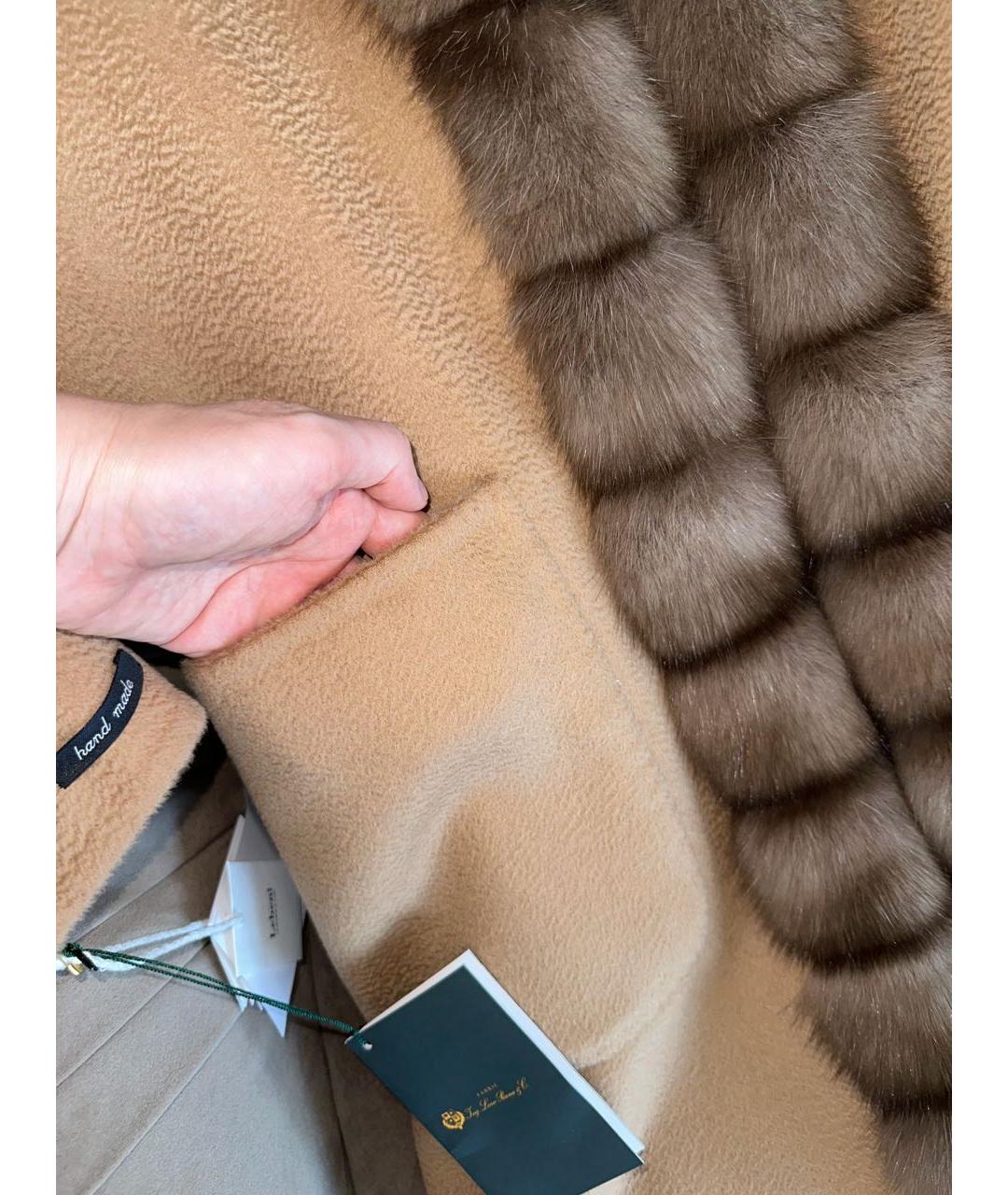 LORO PIANA Коричневое шерстяное пальто, фото 4